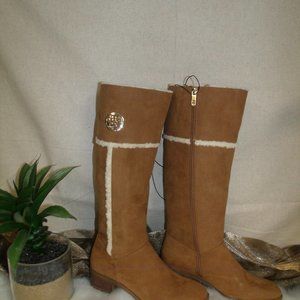 Tommy Hilfiger Camel Suede with Wool Trim and Lining Size 7.5